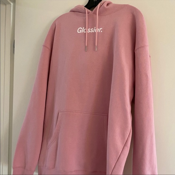 pink glossier sweatshirt